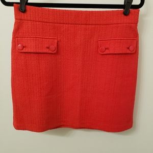 Loft sz M skirt orange red